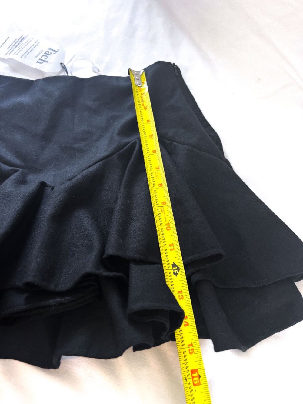 Tach Clothing Sultana Wool Mini‎ Skirt S Handmade Uruguay Flowy Black - Picture 9 of 11
